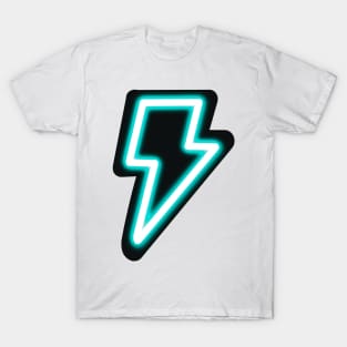 Neon Blue Lightning Bolt T-Shirt